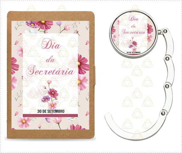 Dia das Secretaria 2020 - Kit com bloco e porta bolsa