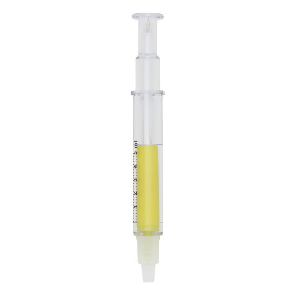 Kit Caneta Plástica Seringa Marca Texto - 006 100 Unidades