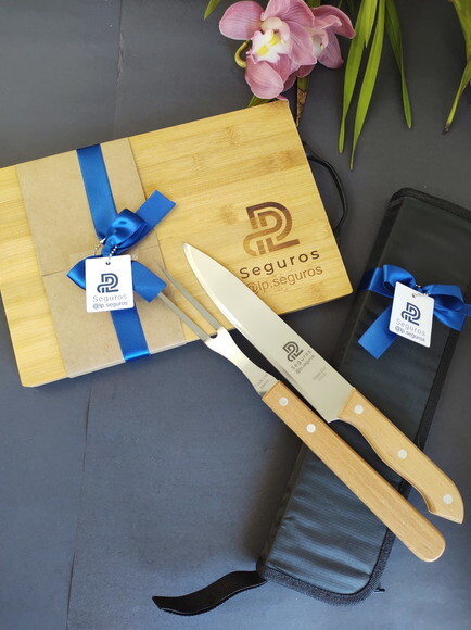 Kit Churrasco 7447 + Tabua de Corte Personalizados