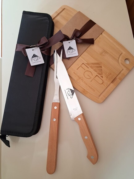 Kit Churrasco 7447 + Tabua de Corte Personalizados
