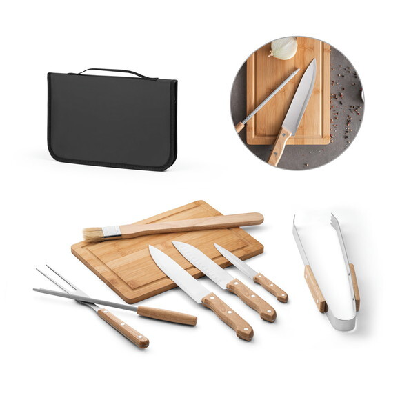 Kit Churrasco com Tabua - 94104 -presente Luxo