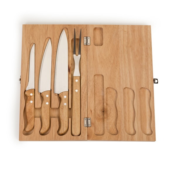 Kit Churrasco estojo madeira 13407 Noivos\Padrinhos