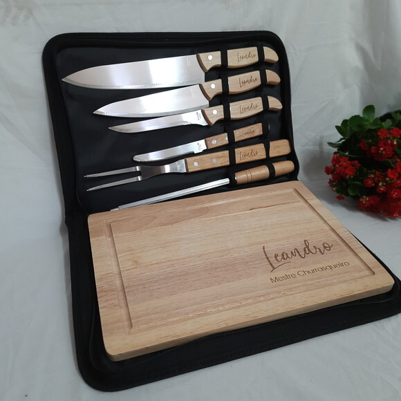 Kit Churrasco Personalizado - Padrinho\noivos - 12089