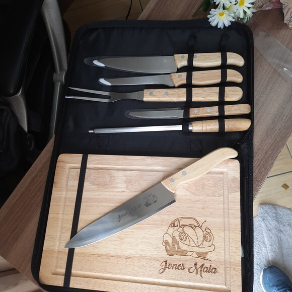 Kit Churrasco Personalizado - Padrinho\noivos - 12089