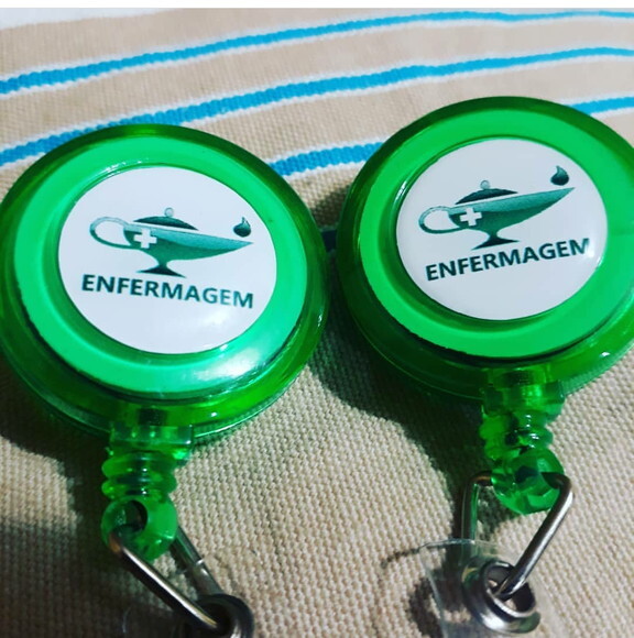 Kit Porta Crachá Retrátil Empresas\comercio\lojas 100 Unid