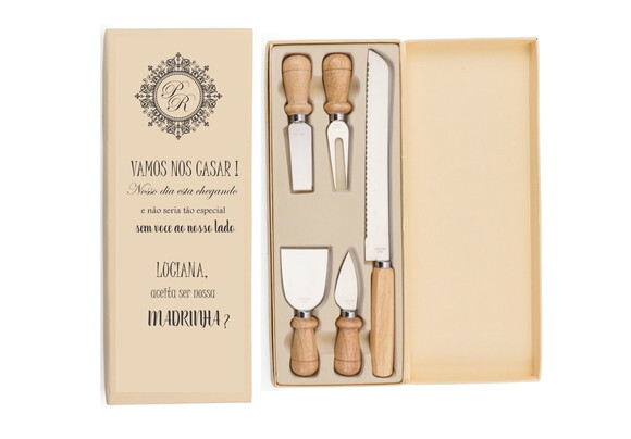 Kit Queijo 7312 - 5 peças (141837) Noivos\Padrinhos