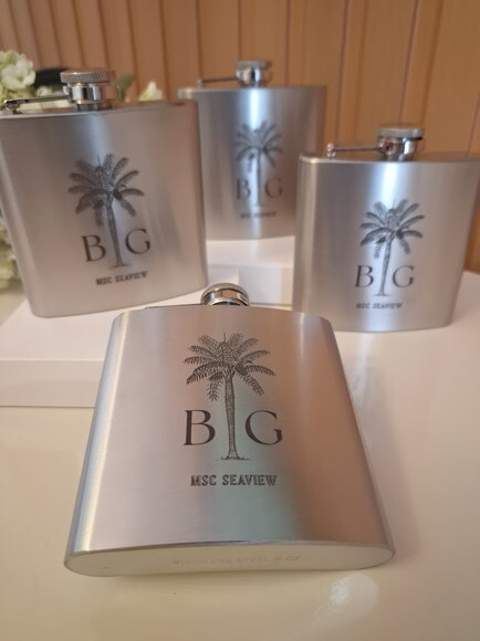 Porta whisky de inox 6oz - 0390 Padrinhos\Noivos\Festa