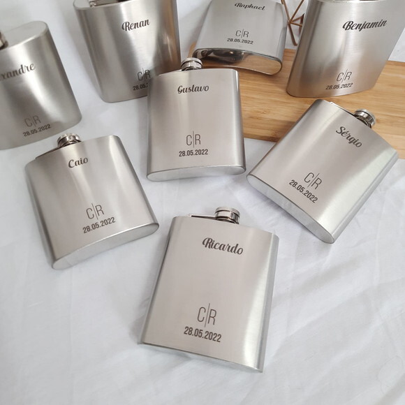 Porta Whisky 7 Oz S01782 Casamento\padrinhos\noivos\eventos