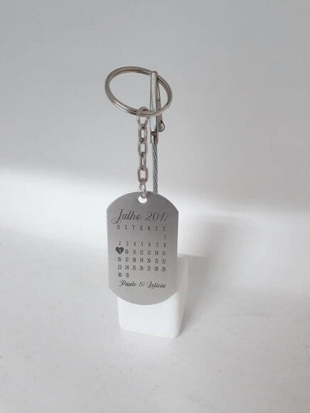 Chaveiro Calendario Metal