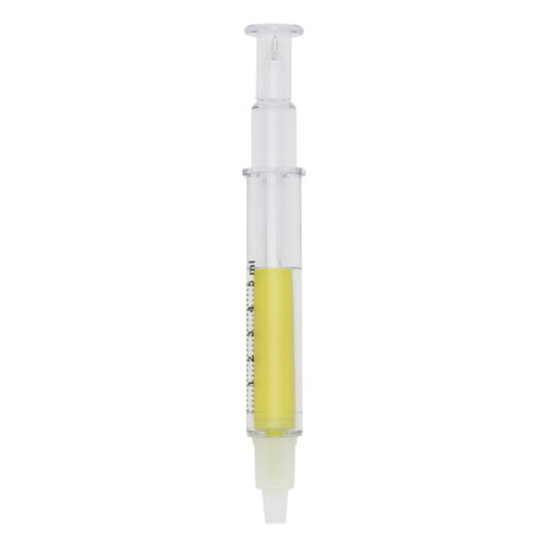 Kit Caneta Plástica Seringa Marca Texto - 006 100 Unidades