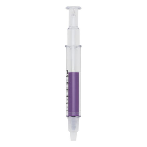 Kit Caneta Plástica Seringa Marca Texto - 006 100 Unidades