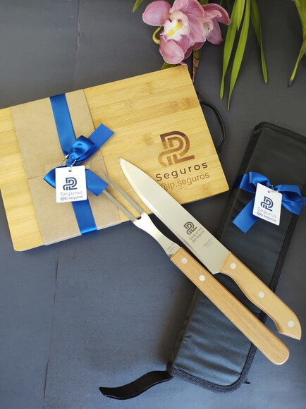 Kit Churrasco 7447 + Tabua de Corte Personalizados