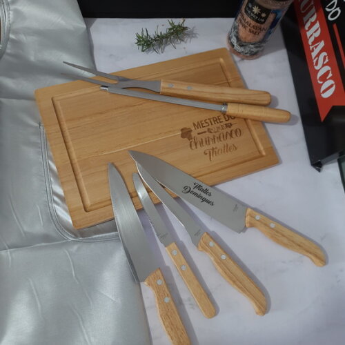 Kit Churrasco Personalizado - Padrinho\noivos - 12089