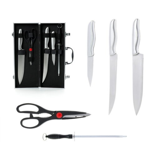 Kit Churrasco Personalizado 5 Pças em Maleta Aluminio 1345