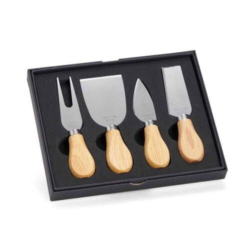 Kit Queijo 4 Peças em Estojo de Papelão com Berço de Espuma