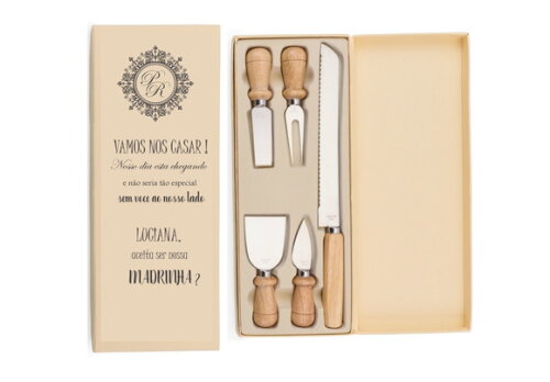 Kit Queijo 7312 - 5 peças (141837) Noivos\Padrinhos