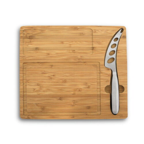 Kit Queijo Grande Tabua Bambu com Faca Inox - Luxo - 93975