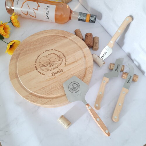 Kit Queijo para Padrinhos\noivos - 8542 - 05 Peças