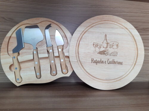 Kit Queijo para Padrinhos\noivos - 8542 - 05 Peças