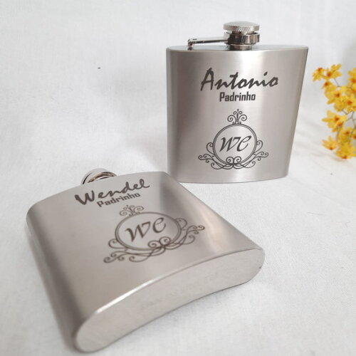 Porta whisky de inox 6oz - 0390 Padrinhos\Noivos\Festa