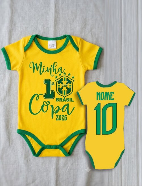Body Infantil BRASIL personalizado Brasil Copa
