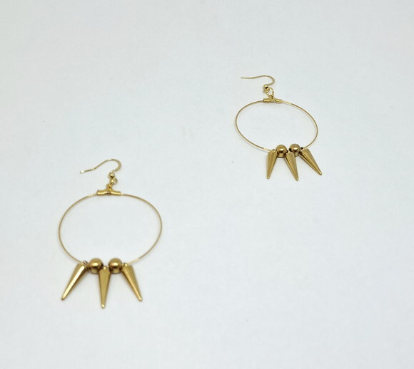 Brincos de Argola em Aço Inox Dourado