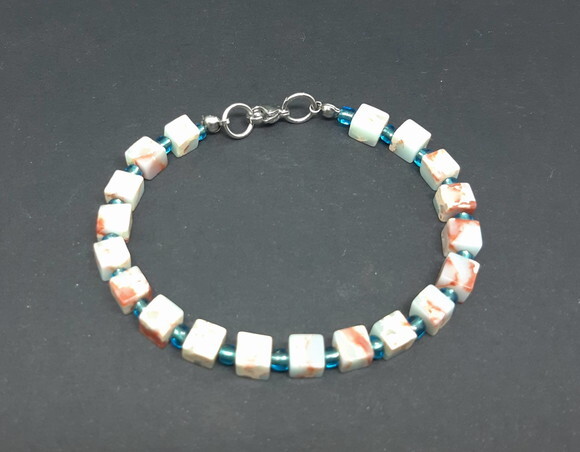 Jogo de Pulseiras em Pedras e Aço Inoxidável