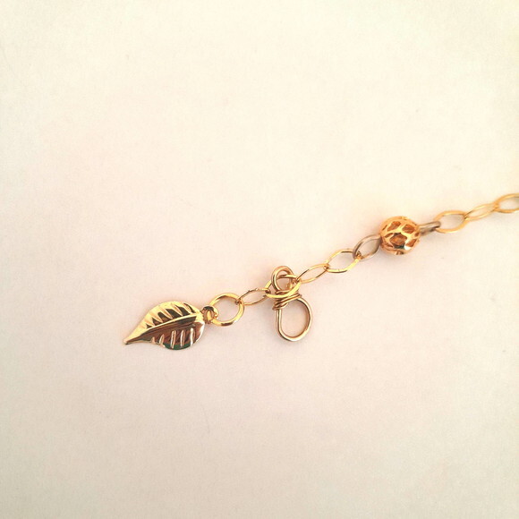 Pulseira em Ágata Indiana e Peças Folheadas a Ouro.