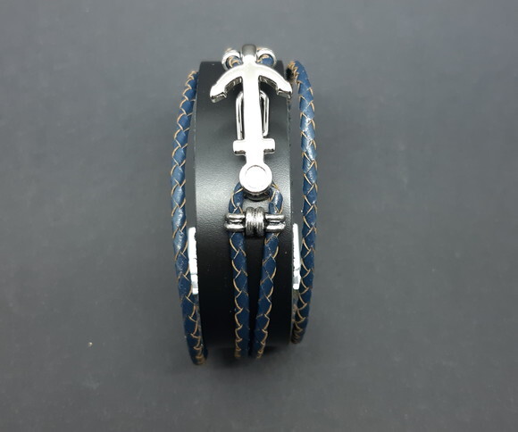 Pulseira Em Couro Natural E Fecho Magnético