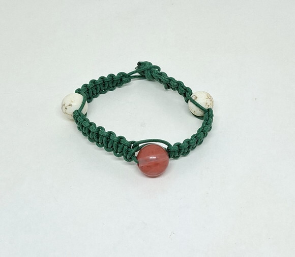 Pulseira Shambala em Pedras Naturais e Macramê