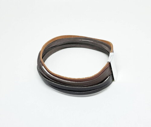 Colar Choker em Couro com Fecho Magnético Cromado