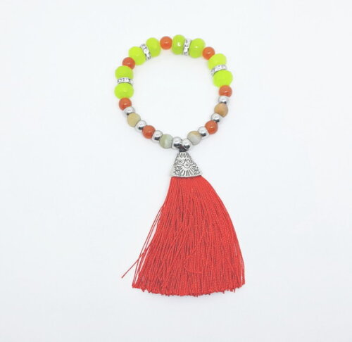 Pulseira em Briolet de Jades E, Ágatas e Estrass
