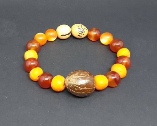 Pulseira Shambala Em Ágatas E Olhos De Gato