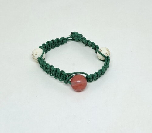 Pulseira Shambala em Pedras Naturais e Macramê