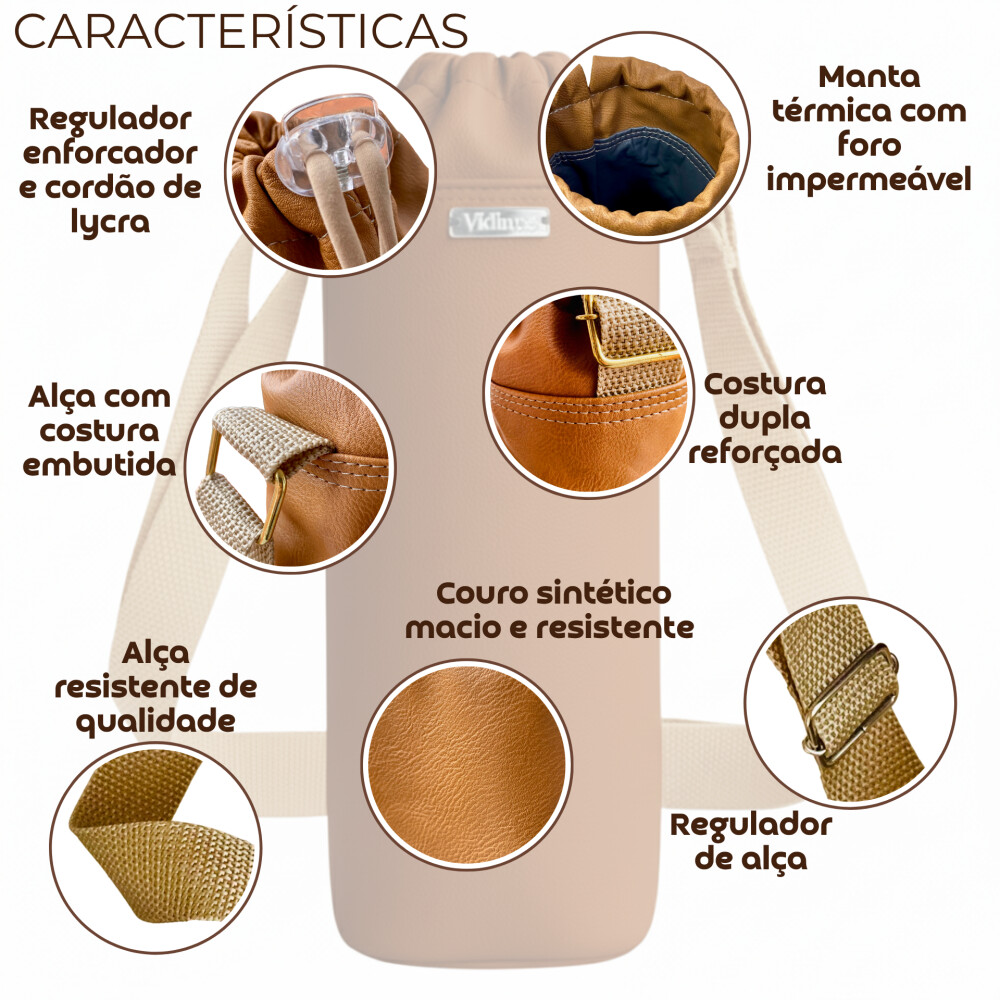 Bolsa Térmica de Luxo Artesanal RAMIERE - Couro Sintético