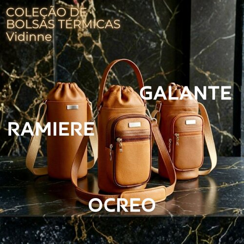 Bolsa Térmica de Luxo Artesanal OCREO - Couro Sintético