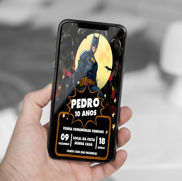 Convite Aniversário Batman