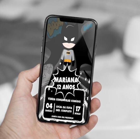 Convite Aniversário Batman Bebê