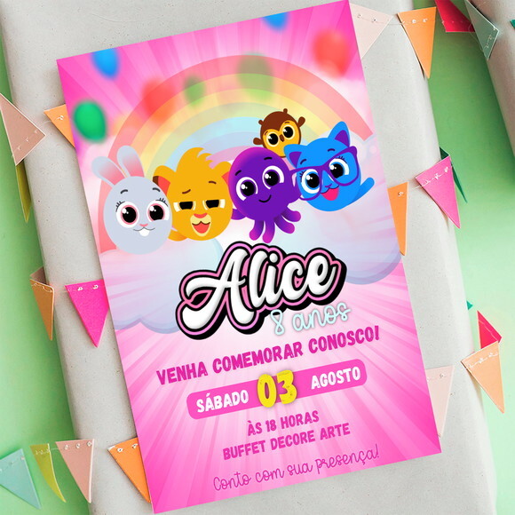 Convite Aniversário Bolofofos