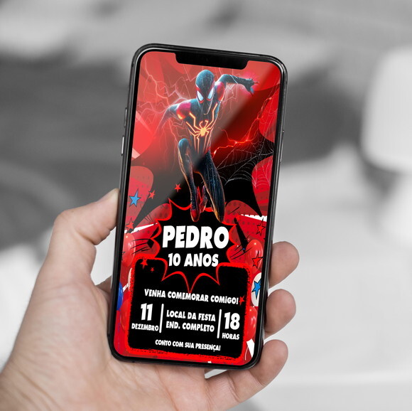 Convite Aniversário Homem Aranha
