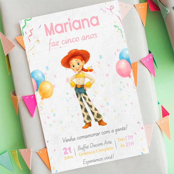 Convite Aniversário Jessie Toy Story