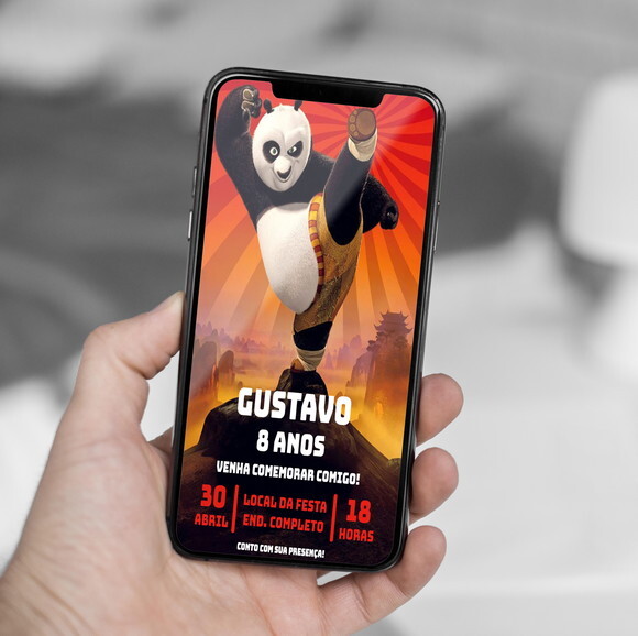 Convite Aniversário Kung Fu Panda