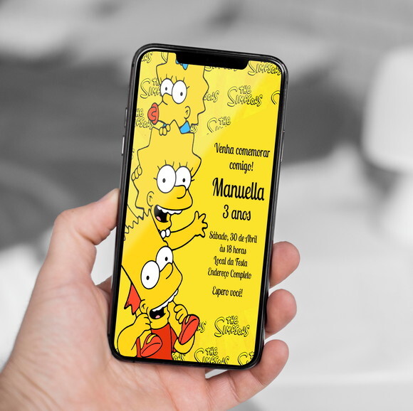 Convite Aniversário os Simpsons