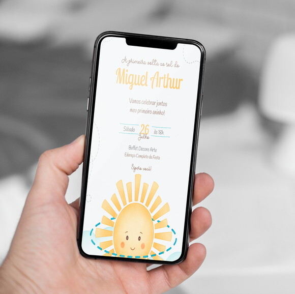 Convite Aniversário Primeira Volta ao Sol