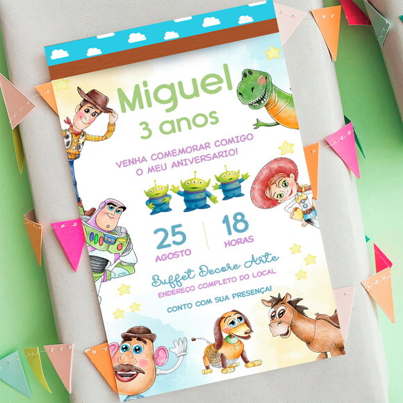 Convite Aniversário Toy Story Digital