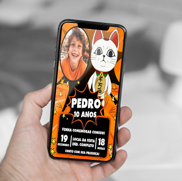Convite Aniversário Turbo Granny Dandadan com Foto