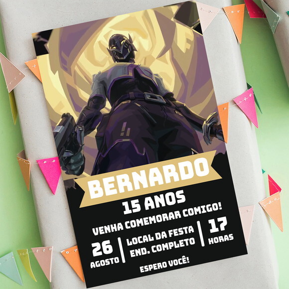 Convite Aniversário Vyse Valorant