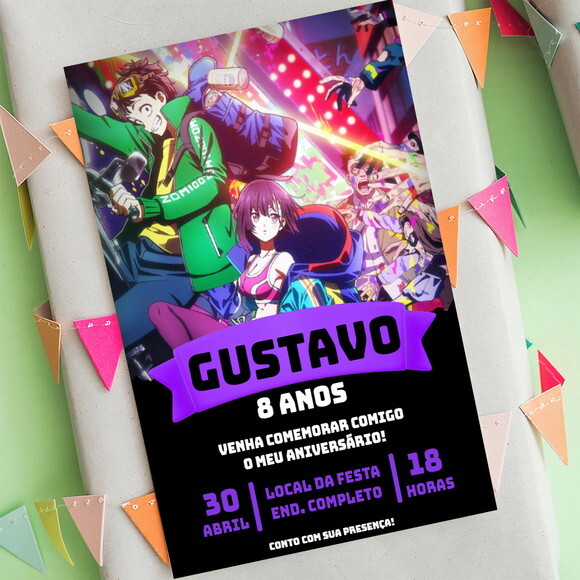 Convite Aniversário Zom 100
