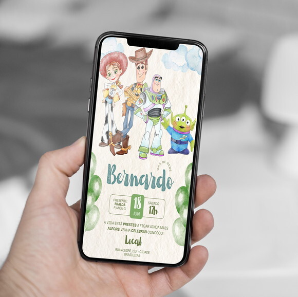 Convite Chá de Bebê Toy Story