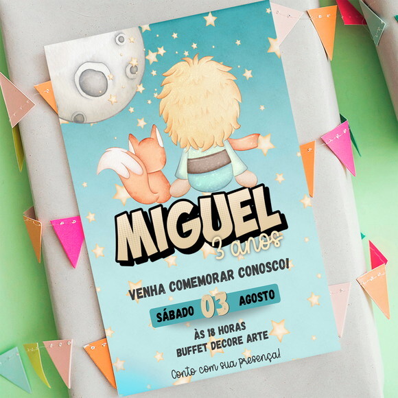 Convite de Aniversário Pequeno Principe